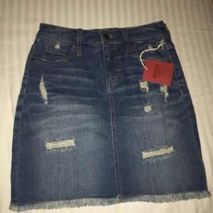 Brand New Mossimo denim ripped skirt